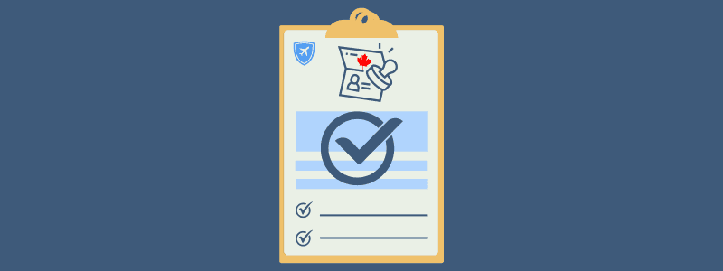 A super visa application with an approved check.